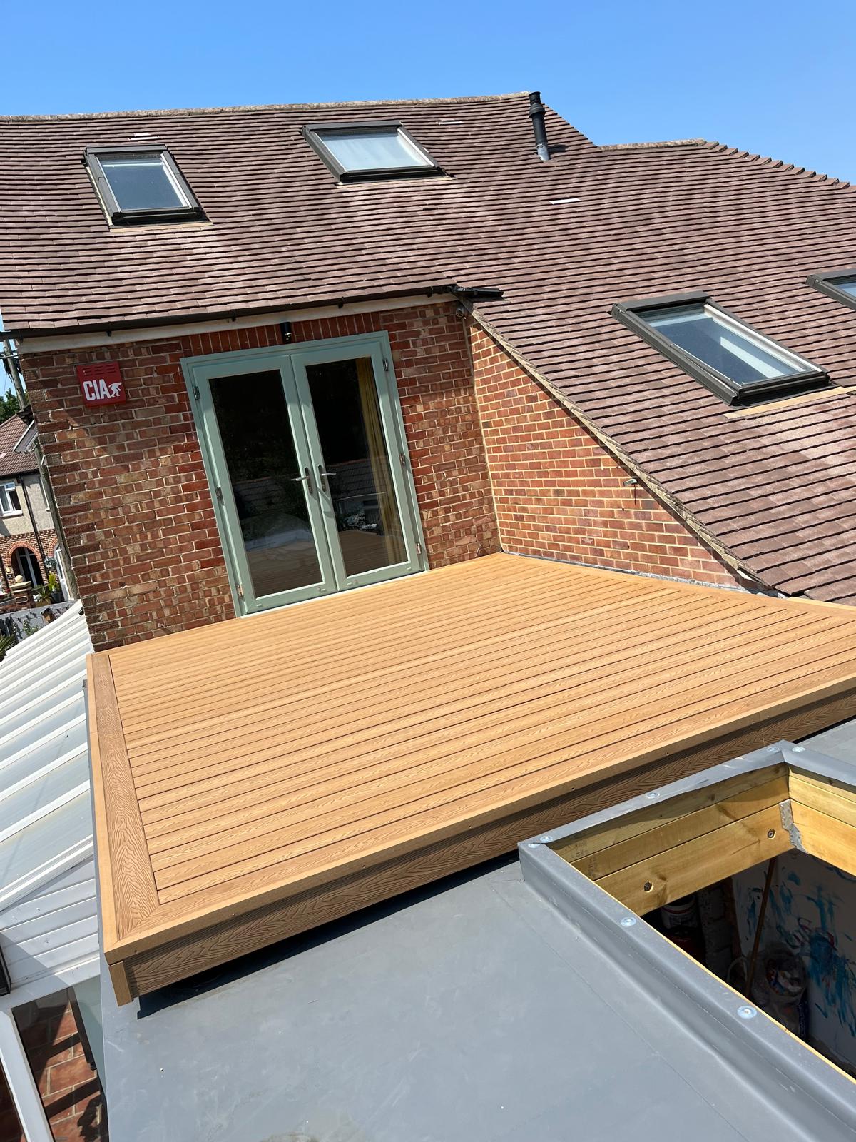 Composite decking balcony